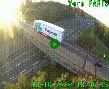 Clone of Caméra routière sur l'autoroute A20 au nord de Limoges, à la jonction avec la N520. Vue orientée vers Paris