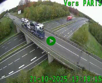 Clone of Caméra routière sur l'autoroute A20 au nord de Limoges, à la jonction avec la N520. Vue orientée vers Paris