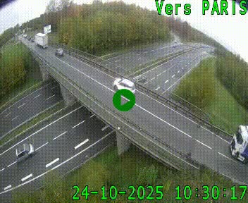 Clone of Caméra routière sur l'autoroute A20 au nord de Limoges, à la jonction avec la N520. Vue orientée vers Paris