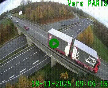 <h2>Clone of Caméra routière sur l'autoroute A20 au nord de Limoges, à la jonction avec la N520. Vue orientée vers Paris</h2>