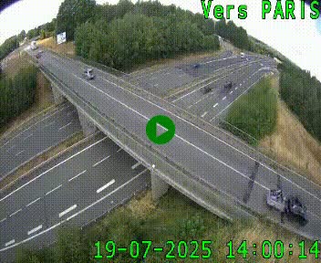 Clone of Caméra routière sur l'autoroute A20 au nord de Limoges, à la jonction avec la N520. Vue orientée vers Paris