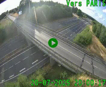 Clone of Caméra routière sur l'autoroute A20 au nord de Limoges, à la jonction avec la N520. Vue orientée vers Paris