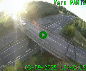 Clone of Caméra routière sur l'autoroute A20 au nord de Limoges, à la jonction avec la N520. Vue orientée vers Paris