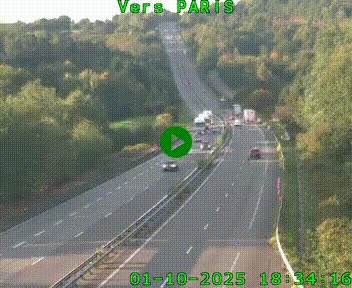 <h2>Caméra routière sur l'autoroute A20 à Bessines-sur-Gartempe. Vue orientée vers Paris</h2>