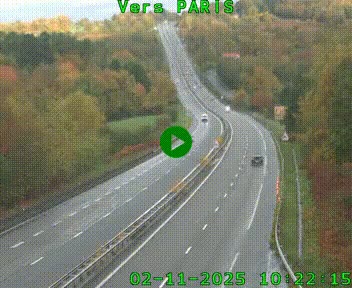 <h2>Caméra routière sur l'autoroute A20 à Bessines-sur-Gartempe. Vue orientée vers Paris</h2>