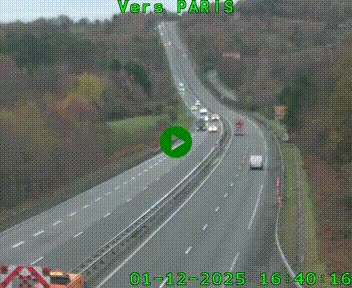 <h2>Caméra routière sur l'autoroute A20 à Bessines-sur-Gartempe. Vue orientée vers Paris</h2>