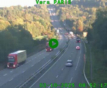 <h2>Caméra routière sur l'autoroute A20 à Bessines-sur-Gartempe. Vue orientée vers Paris</h2>