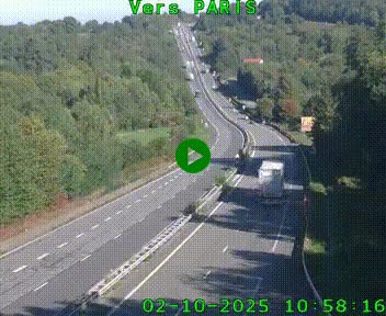 <h2>Caméra routière sur l'autoroute A20 à Bessines-sur-Gartempe. Vue orientée vers Paris</h2>