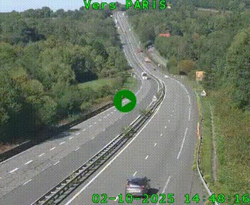 <h2>Caméra routière sur l'autoroute A20 à Bessines-sur-Gartempe. Vue orientée vers Paris</h2>