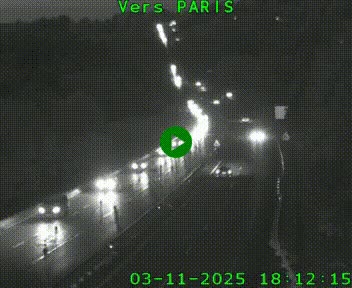 Caméra routière sur l'autoroute A20 à Bessines-sur-Gartempe. Vue orientée vers Paris