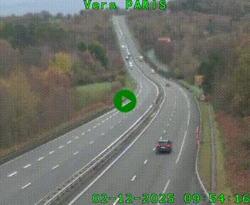 <h2>Caméra routière sur l'autoroute A20 à Bessines-sur-Gartempe. Vue orientée vers Paris</h2>