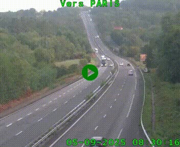 <h2>Caméra routière sur l'autoroute A20 à Bessines-sur-Gartempe. Vue orientée vers Paris</h2>