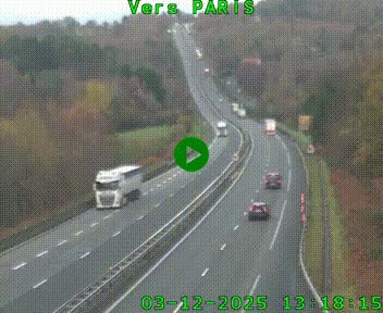 <h2>Caméra routière sur l'autoroute A20 à Bessines-sur-Gartempe. Vue orientée vers Paris</h2>