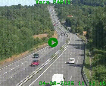 <h2>Caméra routière sur l'autoroute A20 à Bessines-sur-Gartempe. Vue orientée vers Paris</h2>