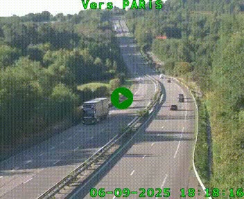 <h2>Caméra routière sur l'autoroute A20 à Bessines-sur-Gartempe. Vue orientée vers Paris</h2>