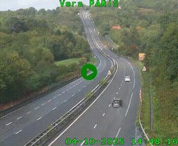 <h2>Caméra routière sur l'autoroute A20 à Bessines-sur-Gartempe. Vue orientée vers Paris</h2>