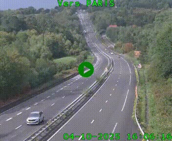 <h2>Caméra routière sur l'autoroute A20 à Bessines-sur-Gartempe. Vue orientée vers Paris</h2>