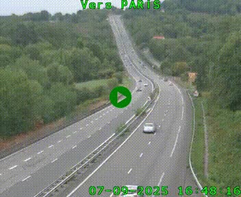 <h2>Caméra routière sur l'autoroute A20 à Bessines-sur-Gartempe. Vue orientée vers Paris</h2>