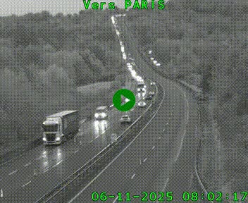 <h2>Caméra routière sur l'autoroute A20 à Bessines-sur-Gartempe. Vue orientée vers Paris</h2>