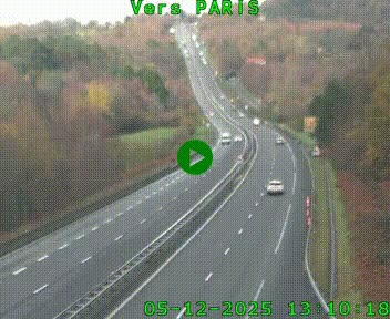 <h2>Caméra routière sur l'autoroute A20 à Bessines-sur-Gartempe. Vue orientée vers Paris</h2>