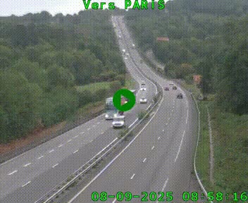 <h2>Caméra routière sur l'autoroute A20 à Bessines-sur-Gartempe. Vue orientée vers Paris</h2>