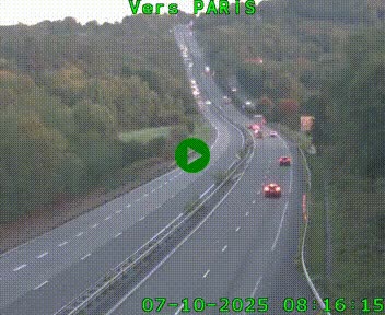 <h2>Caméra routière sur l'autoroute A20 à Bessines-sur-Gartempe. Vue orientée vers Paris</h2>