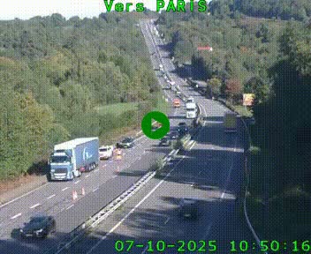 <h2>Caméra routière sur l'autoroute A20 à Bessines-sur-Gartempe. Vue orientée vers Paris</h2>
