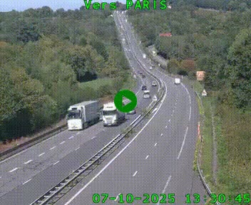 <h2>Caméra routière sur l'autoroute A20 à Bessines-sur-Gartempe. Vue orientée vers Paris</h2>