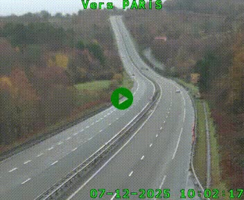 <h2>Caméra routière sur l'autoroute A20 à Bessines-sur-Gartempe. Vue orientée vers Paris</h2>