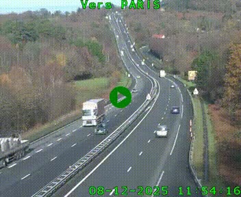 <h2>Caméra routière sur l'autoroute A20 à Bessines-sur-Gartempe. Vue orientée vers Paris</h2>