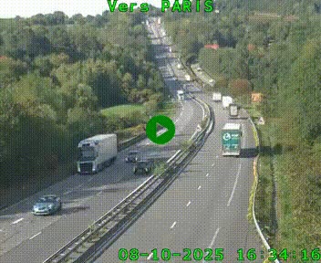 <h2>Caméra routière sur l'autoroute A20 à Bessines-sur-Gartempe. Vue orientée vers Paris</h2>