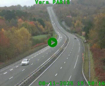 <h2>Caméra routière sur l'autoroute A20 à Bessines-sur-Gartempe. Vue orientée vers Paris</h2>