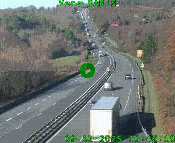 <h2>Caméra routière sur l'autoroute A20 à Bessines-sur-Gartempe. Vue orientée vers Paris</h2>