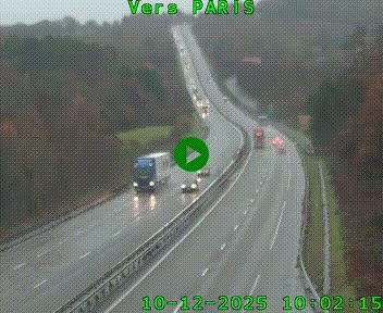 <h2>Caméra routière sur l'autoroute A20 à Bessines-sur-Gartempe. Vue orientée vers Paris</h2>