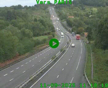 <h2>Caméra routière sur l'autoroute A20 à Bessines-sur-Gartempe. Vue orientée vers Paris</h2>