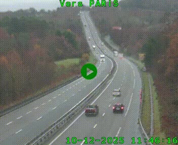 <h2>Caméra routière sur l'autoroute A20 à Bessines-sur-Gartempe. Vue orientée vers Paris</h2>