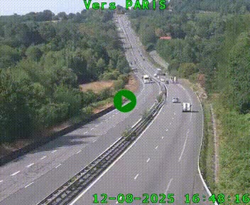 <h2>Caméra routière sur l'autoroute A20 à Bessines-sur-Gartempe. Vue orientée vers Paris</h2>