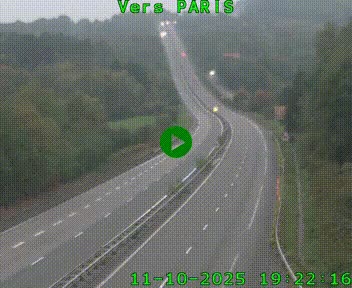 <h2>Caméra routière sur l'autoroute A20 à Bessines-sur-Gartempe. Vue orientée vers Paris</h2>