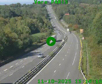 <h2>Caméra routière sur l'autoroute A20 à Bessines-sur-Gartempe. Vue orientée vers Paris</h2>
