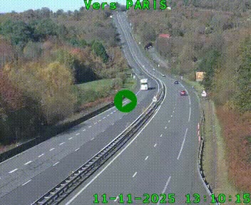 <h2>Caméra routière sur l'autoroute A20 à Bessines-sur-Gartempe. Vue orientée vers Paris</h2>
