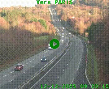 <h2>Caméra routière sur l'autoroute A20 à Bessines-sur-Gartempe. Vue orientée vers Paris</h2>