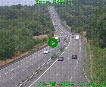 <h2>Caméra routière sur l'autoroute A20 à Bessines-sur-Gartempe. Vue orientée vers Paris</h2>