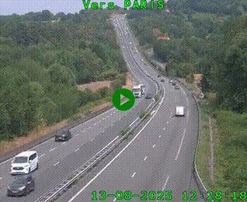 <h2>Caméra routière sur l'autoroute A20 à Bessines-sur-Gartempe. Vue orientée vers Paris</h2>