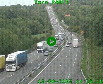 <h2>Caméra routière sur l'autoroute A20 à Bessines-sur-Gartempe. Vue orientée vers Paris</h2>
