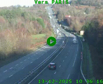 <h2>Caméra routière sur l'autoroute A20 à Bessines-sur-Gartempe. Vue orientée vers Paris</h2>
