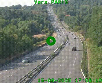 <h2>Caméra routière sur l'autoroute A20 à Bessines-sur-Gartempe. Vue orientée vers Paris</h2>