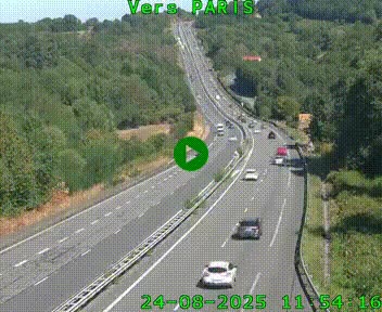 <h2>Caméra routière sur l'autoroute A20 à Bessines-sur-Gartempe. Vue orientée vers Paris</h2>