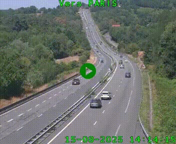 <h2>Caméra routière sur l'autoroute A20 à Bessines-sur-Gartempe. Vue orientée vers Paris</h2>