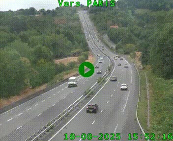 <h2>Caméra routière sur l'autoroute A20 à Bessines-sur-Gartempe. Vue orientée vers Paris</h2>