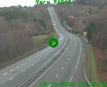 <h2>Caméra routière sur l'autoroute A20 à Bessines-sur-Gartempe. Vue orientée vers Paris</h2>